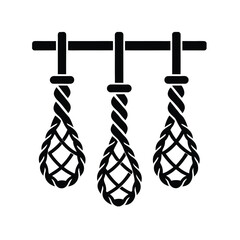 Stylized Hops Cones Hanging Vector Icon