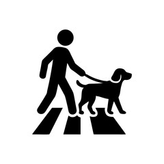 Walking Dog Across Street Icon