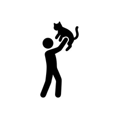 High Lifting Joyful Cat Hug Icon