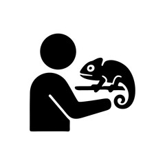 Intrigued Gaze with Exotic Reptile Icon