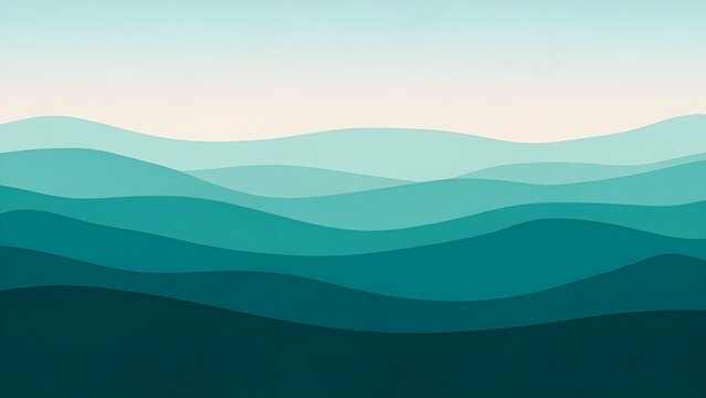 Fondo de acuarela abstracto azul turquesa azul para fondos de texturas y dise&ntilde;o de banners web.
 Colores de fondo abstracto azul.
 Pintura acuarela con gradiente de patr&oacute;n de olas de mar turquesa.