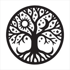 Celestial Tree Of Balance And Harmony Icon