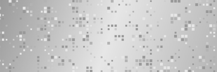 Obraz premium Silver disco ball background pattern. Abstract shining halftone mosaic texture. Night club party glitter pattern. Vector eps10