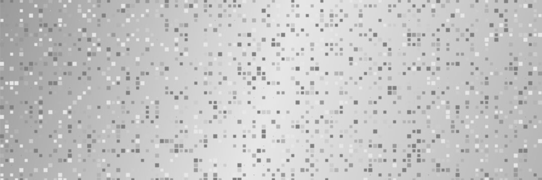 Silver disco ball background pattern. Abstract shining halftone mosaic texture. Night club party glitter pattern. Vector eps10