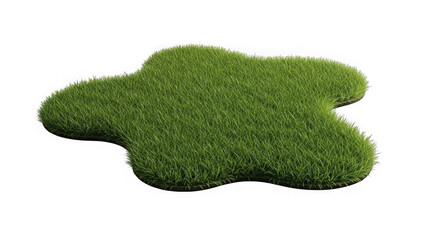 Green grass patch isolated on transparent background