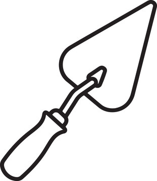 Construction tool trowel isolated on white background