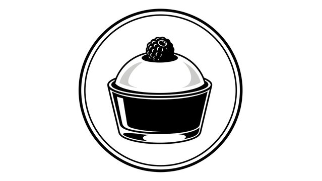 cupcake isolated on white background, dessert cup icon isolated on white, dessert cup icon isolated on white, sweet cupcake dessert symbol, minimal dessert logo illustration