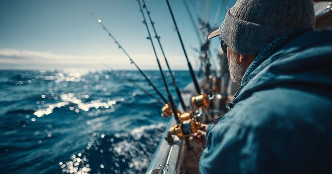 Innovative Fisherman Utilizing Smart Technology for Efficient Fishing Experience