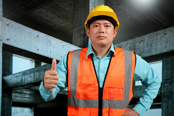 Civil engineers inspect building construction projects, checking the structural integrity and safety measures.