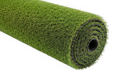 rolled up artificial grass turf