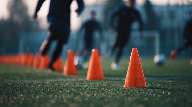 cone on a soccer training field
