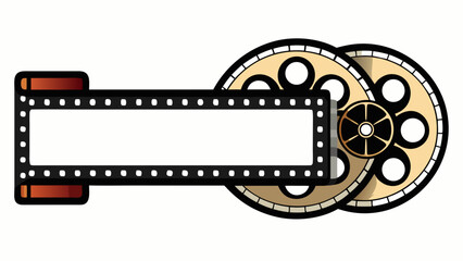 Classic film reel and projector Vector