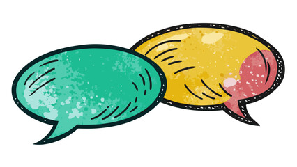 Two speech bubbles in conversation Vector