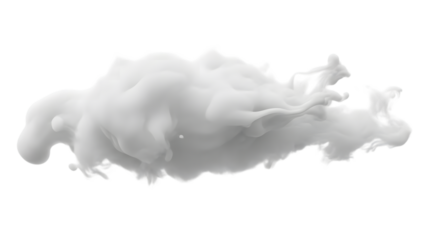 White smoke isolated on transparent background