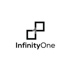 One infinity loop logo design symbol vector icon template