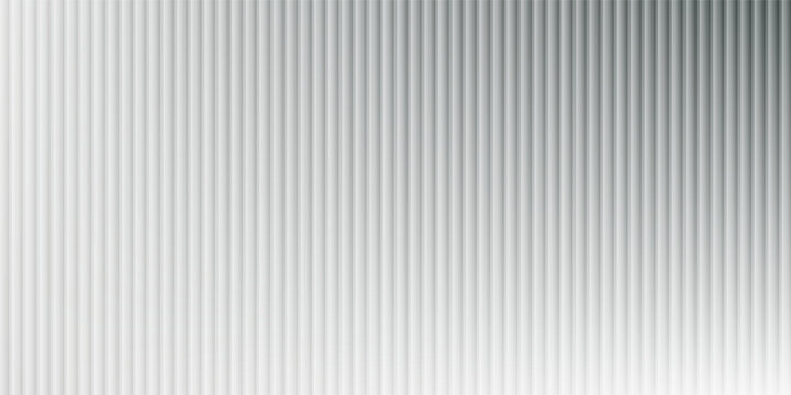 Vector ribbed glass texture background. Light grey white ribbed glass. Mesh gradient. acrylic ribbed bath surface. Ribbed glass background semitransparent overlay.