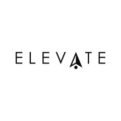 elevate text logo design, typography elevate graphic vector template
