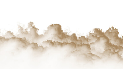 Sand, dust, brown, natural, smoke realistic dust PNG with brown sandstorm cloud and textured explosion. This PNG Overlay is transparent, ideal for desert scenes, pollution or storm effects. © Liubov