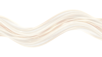 Wavy white isolated object on transparent background