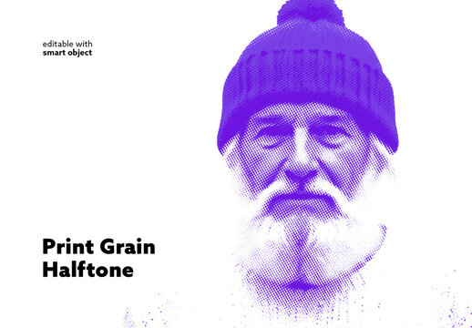 Print Grain Halftone Effect