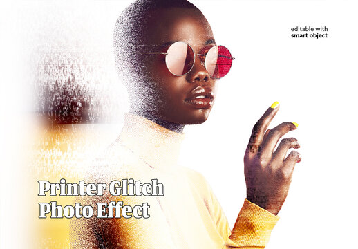 Printer Glitch Photo Effect