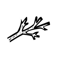 Obraz premium Tree Branch in Hand Drawn Outline Style for Nature Design