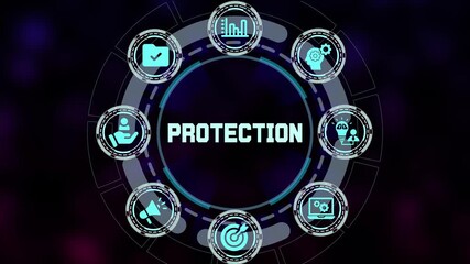 Digital data protection and cybersecurity concept with professional business team securing information on global network infrastructure. - Powered by Adobe