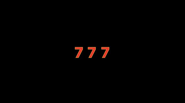 777 number reveal animation