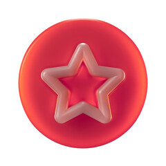 Obraz premium Glowing red star on isolated on transparent background