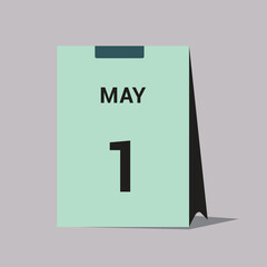1 may calendar date icon minimal desk calendar vector illustration