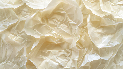 Abstract Cream Crumpled Paper Texture
