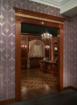 Single shot photo of a study environment, with desk