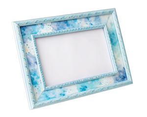 Blue Marble Picture Frame Decorative Home Decor Art transparent background