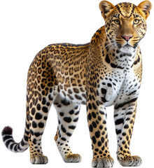 Obraz premium Leopard Isolated on White Background