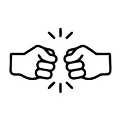 Obraz premium Fist bump friendship icon
