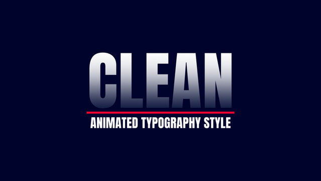Clean Animated Typography Style