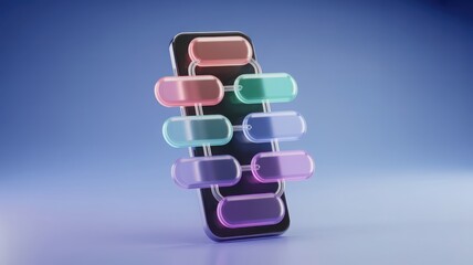 A modern smartphone illustrating dynamic application workflow and interconnected digital processes