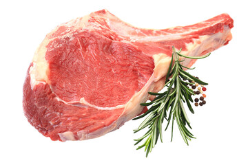 Raw beef steak isolated