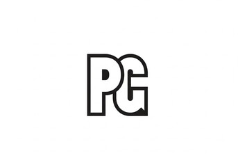 initial letter logo "PG". 