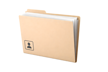 Office personnel records folder concept for organized document filing