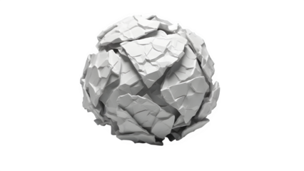 A close up view of a white hop cone isolated on transparent background