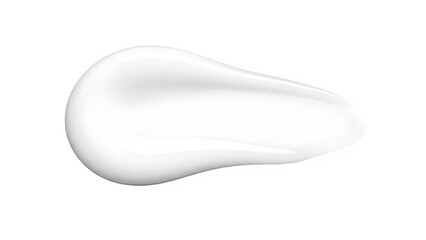 White isolated object resembling a blob or a smear of cream isolated on transparent background