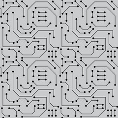 A seamless pattern of grey abstract technology background. business technology communication. Hi tech digital connection. high tech. science. modern technology business concept. futuristic background.