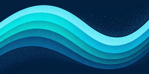 Grainy noisy background with cyan blue green abstract color gradient shape on black noise texture banner header poster cover flyer backdrop