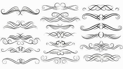 Decorative Flourishes and Ornate Swirls Collection.