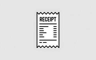 Simple receipt template for business transactions