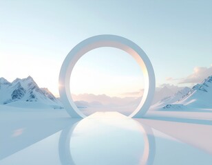 Ring in Eislandschaft