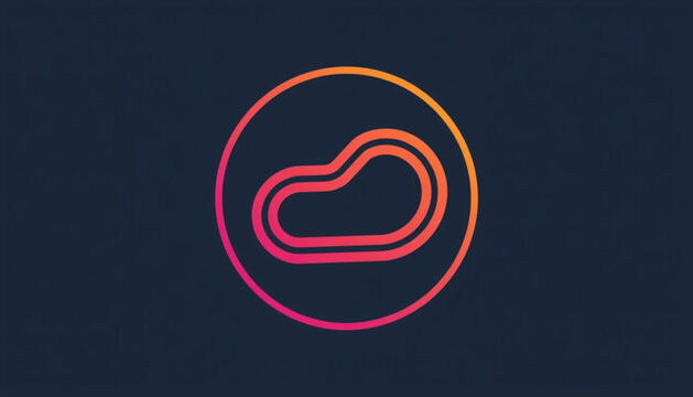 Formula 1 A vibrant gradient icon of a stylized cloud within a circle, set against a dark blue background.