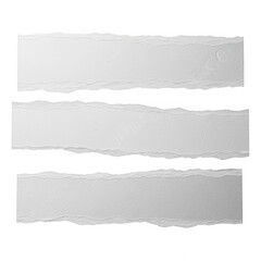 Fototapeta premium Torn paper strips isolated on transparent background