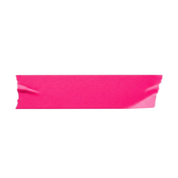 Pink tape strip isolated on transparent background